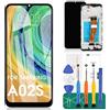 SRJTEK Per Samsung Galaxy A02s Sostituzione dello schermo per Samsung A02s Schermo LCD di ricambio SM-A025M Display Digitizer con Kit di riparazione di montaggio (160 mm di dimensioni più piccole con telaio)