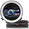 Erisin 7 Pollici 8-Core 4GB RAM 64GB ROM Android 14 Autoradio Bluetooth GPS Navigatore per BMW Mini Cooper Lettore CD Supporto CarPlay Android Auto DSP WiFi DAB+ TPMS OBD2 Radio FM RDS Touchscreen USB