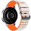 MELEJIA 22mm Bicolore Cinturino in Silicone Compatibile con Xiaomi Redmi Watch 5 Active/Watch 5 Lite/Watch S5 46mm/Watch S4, 22mm Ricambio Cinturino, Regolabile Sportiva Cinturini-Albicocca+Arancione