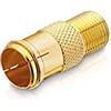 conecto connettore F, giunto F,connettore F rapido a presa F, adattatore per prolunga cavo antenna/cavo coassiale, placcato oro