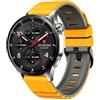 MELEJIA 22mm Bicolore Cinturino in Silicone Compatibile con Xiaomi Redmi Watch 5 Active/Redmi Watch 5 Lite/Watch S5 46mm/Watch S4, 22mm Ricambio Cinturino, Regolabile Sportiva Cinturini-Giallo+Grigio