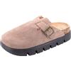 JOMIX Sabot Donna Invernali Ciabatte Chiuse in Pelle Scamosciata Pantofole Eleganti