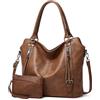 Mabecol Borsa Donna Grande Spalla Mano Tracolla Shopper Tote | Porta PC 14" In PU Con Pochette Inclusa E Ampio Spazio, Ideale Per Ufficio, Lavoro E Uso Quotidiano