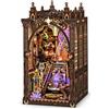 THAR Book Nook, kit di costruzione in legno dello zodiaco mistico con LED, casa in miniatura fai da te, 575 pezzi, 23 x 18 x 11 cm