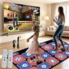 Generic Tappeto da ballo Double Musical per TV e PC, con luci LED, 3 modalità | Tappeto da ballo elettronico per bambini, 100 canzoni di gioco, per fitness, danza, yoga e feste di famiglia
