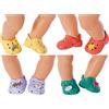 BABY born Holiday Ciabattine con Spille per Bambole da 43cm - 4 Colori - per Mani Piccole, Il Gioco Creativo Promuove L'Empatia e Le Abilità Sociali, per Bambini dai 3 Anni in su
