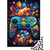 9K4D7V2G Controller Retro Puzzle 1000 Pezzi Carta Puzzle per Adulti Mondo Videogiochi Colorato Relax Famiglia Regalo Decorativo 70x50cm/1000pcs