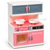 Generico Mini Elettrodomestici Giocattolo per Casa delle Bambole con Luci e Suoni Reali Cucina Forno Frigorifero Fornello con Luci LED Accessori Inclusi Mobili Miniatura Gioco di Ruolo (CUCINA)