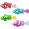 Auirshiky Set di 4 pesci elettronici nuotatori, giocattolo da bagno galleggiante luminoso, gioco d'acqua riutilizzabile per bambini e gatti, per vasca da bagno, piscina, doccia, gioco d'acqua interattivo