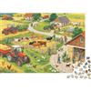 DAFUfbw Fattoria Campagna Puzzle per Anziani 1000 Pezzi Riciclato Villaggio Rurale Puzzle Accessori Gioco Tempo Gioco Famiglia Gioco Educativo Regalo Sfida 38x26cm/1000pcs