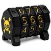 Forgaemax Contatore di vita per MTG e giochi da tavolo, 3 anelli MTG Life Counter Wheel Tracker Gradient Game Counter per giochi da tavolo, accessori Magic Card Game (scheletro (giallo + nero)
