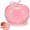 LMJOPYQ Squishy Mela, Cube Squishy Anti Stress Cibo, Mele Anti Stress per Rilassamento, Squishy Alimento, Mela Verde Rosa