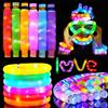 Booaee 12 tubi luminosi a LED, bastoncini luminosi Fidget Toys, set di luci a LED, giocattoli per feste, regali di compleanno, a partire dai 14 anni, per carnevale, matrimoni, bomboniere, decorazioni