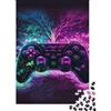 9K4D7V2G Controller Videogioco Puzzle 1000 Pezzi Carta Puzzle per Adulti Tema Luci Neon Puzzle per Famiglia Decorazione Regalo 52x38cm/1000pcs