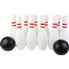 Generic Set da bowling per l'asilo, per bambini, per sport al chiuso e all'aperto, 10 bottiglie (bianco, taglia unica)