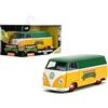 Jada Toys - Hollywood Rides TMNT 1961 VW Bus - Die-Cast Model Car - Opening Doors, Detailed Interior - 1:32 Scale Collectible - Age 8+, Green & Yellow (Nostalgic)