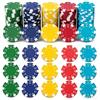 UieaMsio 75 Pezzi di Chip da Poker in plastica, 5 Colori, Chip per Bingo, Chip da Poker in plastica, Chip da Gioco per gettoni contatori (40 mm)