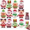 Anboor 12 palline antistress a forma di pupazzo di neve, Babbo Natale | Giocattoli antistress carini, a forma di rimbalzo lento, per riempire la calza della Befana, stili casuali