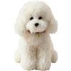 HOMEXYLYL Animale di pezza barboncino, peluche realistico for cani soffici | Simpatico peluche for ragazzi e ragazze, cucciolo realistico(White,30cm/12in)