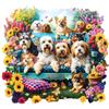 WOODBESTS Puzzle in legno per adulti, cucciolo da giardino, cane, puzzle unico irregolare, bellissimi regali per gli amanti dei puzzle (34 x 30,9 cm, 275 pezzi)