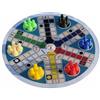 Gralara Ludo Rotondo per 6 Giocatori Divertimento, Gioco Non T'arrabbiare per 6 Persone, Set Gioco da Tavolo Circolare per Famiglie, Feste, H23mm D16mm