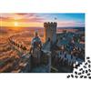 DAFUfbw Castello Tramonto Puzzle 1000 Pezzi Riciclato Brughiera Autunnale Puzzle per Anziani Accessori Gioco Festa Sviluppa Intelligenza Ragazzo & Ragazza Educativo Divertente 38x26cm/1000pcs