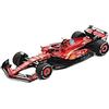 LOOKSMART FERRARI F1 SF-24 TEAM SCUDERIA FERRARI N 55 3rd MONACO GP 2024 CARLOS SAINZ RED WHITE YELLOW