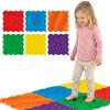COSTWAY Set 6 Tappetini Sensoriali Ortopedici per Bambini 3+ Anni, Stile 1 | Tappeto Gioco Sensoriale in TPE Morbido con Texture in Rilievo e Vari Colori per Cameretta e Sala Giochi