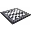 Italfama Scacchiera In Legno 50x50cm Nero Bianco Quadretti 4,5cm Italia