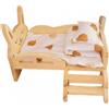 Letto Per Bambole In Legno, Letto In Miniatura Con Biancheria Da Letto, Mini