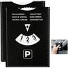 XiDeShop Disco Parcheggio in Pelle Sintetica, Zona Blu Europea, Multilingue, 2 Pezzi
