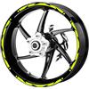 Pimastickerslab Set Completo Adesivi Strisce Cerchi Ruote Moto 17 Pollici Stripes Filetto Cerchioni Gomme Race Sport Decal Racing Stickers Strips Universale RT0019 (029 Giallo Fluo)
