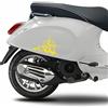 Generico Kit adesivo nord bussola rosa dei venti compatibili con PIAGGIO VESPA SPRINT PRIMAVERA GTV 300 GTS 300 GTV250 GTV125 scegli colore Cod.1986 (025 Giallo)