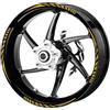 Pimastickerslab Set Completo Adesivi Strisce Cerchi Ruote Moto 17 Pollici Stripes Filetto Cerchioni Gomme Race Sport Decal Racing Stickers Strips Universale RT0020 (091 Oro)