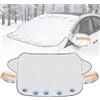Pnedeodm Windshield Cover for Ice And Snow, 2026 Upgraded Car Windshield Magnetic Snow Cover, Car Cover Waterproof all Weather with Wing Mirror Covers for Cars & Suvs (Built-in 5 Magnets, for SUVs)