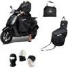 CLICK&GO COPRIGAMBE PARANNANZA PER SCOOTER MAXISCOOTER IMPERMEABILE COMPATIBILE CON PIAGGI O LIBERTY 150 3V FULL OPTIONAL COPERTA TERMICA IMBOTTITA CON INTERNO FODERA IN POLIESTERE PER FREDDO PIOGGIA E VENTO