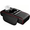 StaZamor Copribracciolo per auto 4 in 1 con portabicchieri, coperchio e organizer per console centrale, comodo cuscino per bracciolo, accessorio interno per auto, rosso B
