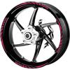 Pimastickerslab Set Completo Adesivi Strisce Cerchi Ruote Moto 17 Pollici Stripes Filetto Cerchioni Gomme Race Sport Decal Racing Stickers Strips Universale RT0020 (041 Fucsia)