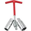 Mikiuly Set di chiavi per candela di accensione, chiave universale 16 mm, 21 mm, per auto e moto, con impugnatura a T, strumento di rimozione candela, per auto e moto