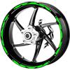 Pimastickerslab Set Completo Adesivi Strisce Cerchi Ruote Moto 17 Pollici Stripes Filetto Cerchioni Gomme Race Sport Decal Racing Stickers Strips Universale RT0019 (069 Verde Fluo)