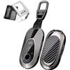 Ysbxitu Custodia per chiave auto senza chiave adatta per Mercedes Benz Classe C W206 Classe S W223 GLC X254 EQS V297 EQE V295 Custodia con anello portachiavi Custodia protettiva per auto