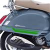 Generico Kit 2 adesivi fasce bande compatibili con PIAGGIO VESPA GTV 300 GTS 300 GTV250 GTV125 scegli colore Cod.1996 (064 Verde Lime)