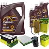 Diederichs Set di filtri 8 litri MANNOL olio motore Diesel TDI 5W-30 API SN/CF MANN-FILTER filtro aria filtro abitacolo filtro olio filtro olio filtro carburante filtro carburante