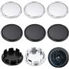 FANTU 8 Pezzi Coprimozzo Da 65 mm Coprimozzi Auto Universale Copricerchi ABS | Coprimozzi Tappi Stabile Ricambio Compatibile Con Cerchioni Accessori Auto Per Centri Ruota (Nero, Argento)