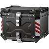 KEMIMOTO Bauletto per moto, 46 l, in alluminio, universale, schienale | 46 l, base rimovibile con chiusura rapida, fodera interna, catarifrangenti e chiave uguale