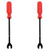 Fegtrty 2 x clip di fissaggio per portiera dell'auto, strumento di rimozione per cacciavite, estrattore chiodi, 15,2 cm, rosso