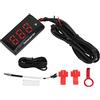 AOWINHIT Termometro Moto LCD Impermeabile Ultra Sottile Misuratore di Temperatura dell'Acqua per Misurare la Temperatura del Motore Universale ABS (Rosso), Altri accessori per giochi di palla