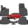 W-Parts 4 TAPPETI - TAPPETINI IN GOMMA A VASCA 3D TPE PER VW POLO (V, Vp) 2009-2020