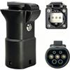WPKD BLUEIY V2L Adattatore tipo 2 su Schuko 16 A 3,5 kW per Smart | Adattatore di scarica compatto V2L, per campeggio e emergenze, IP54 impermeabile, UL94 V-0 ignifugo