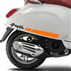 Generico Kit 2 adesivi stickers fascia vintage racing sport compatibili con piaggio vespa primavera sprint scegli colore Cod.2017 (035 Arancione)